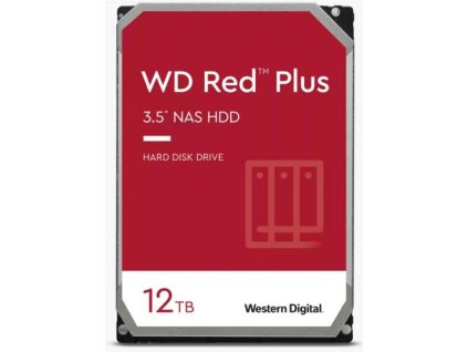 WDC WD120EFGX hdd RED PLUS 12TB SATA3-6Gbps 7200rpm 512MB RAID (24x7 pro NAS) 260MB/s CMR Air