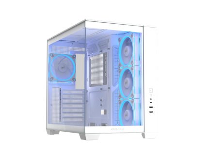 ASUS Case A32 PLUS TG ARGB, ATX, Průhledná bočnice, 4x 120mm ARGB Fan, Bílá