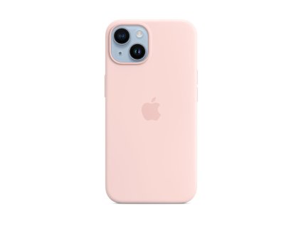 Apple iPhone 14 Silicone Case with MagSafe-Chalk Pink