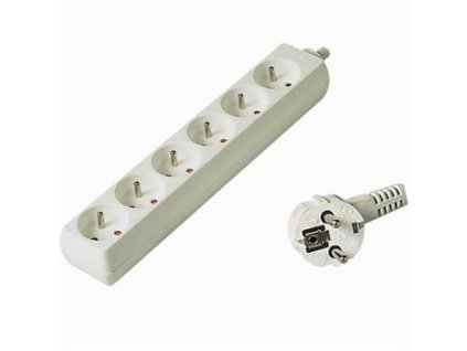 Prodlužovací přívod 230V, 7m, 6 zásuvek