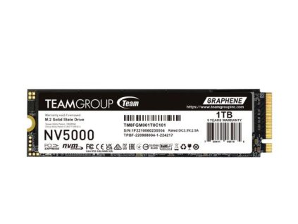 TEAMGROUP NV5000 SSD NVMe M.2 1TB PCIe 4.0 Gen4x4 2280 (čtení max. 4500MB/s, zápis max. 1900MB/s)