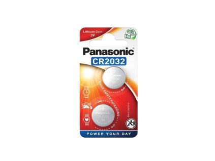 PANASONIC Lithiová baterie (knoflíková) CR-2032EL/2B 3V (Blistr 2ks)
