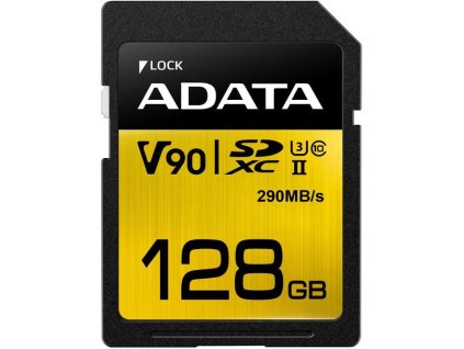 ADATA SDXC karta 128GB UHS-II U3 Class 10, Premier One (R: 290MB / W: 260MB)