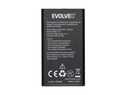 EVOLVEO orig. baterie 1800 mAh pro MaxPhone A1, StrongPhone Q1/Z4/W4