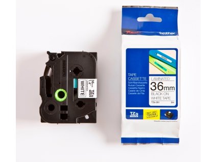 Páska Brother TZE-261, 36mm, bílá/černá, laminovaná, délka 8m