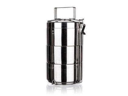 Jídlonosič Banquet nerezový dvoustěnný Akcent, 3 díly