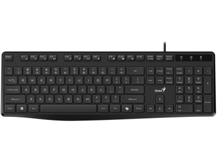 Genius KB-117S Klávesnice, drátová,tichá, USB, CZ+SK layout, Copilot klávesa, černá