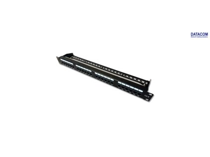 DATACOM Patch panel 19" UTP 24 port CAT6 DUAL 1U BK (4x6p) VL