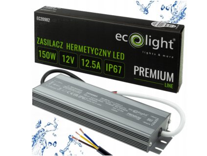 Hermetický LED zdroj 12V 150W IP67 voděodolný