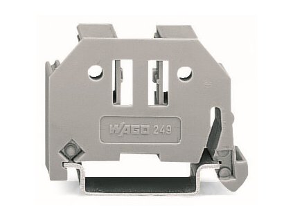 WAGO Svorka 249-117 bezšroubová koncová 10mm na DIN lištu šedá