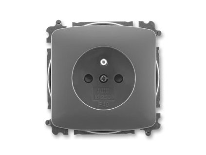 ABB TANGO Zásuvka 6619A-A06357 S2 s clonkami, IP40, kouřová šedá