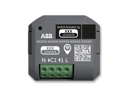 ABB Tělo 2CKA006710A0034 Aktor spínací, 1násobný, 230 V AC, s Bluetooth a free@home WL, vestavný
