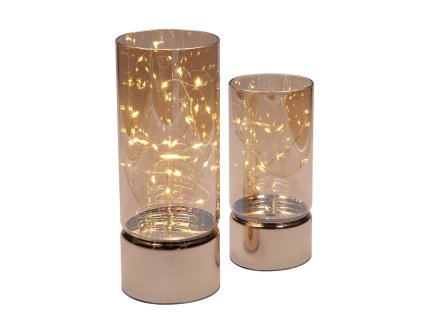 Solight sada dvou vánočních LED světélek, 15/20cm, 30x LED, AA baterie