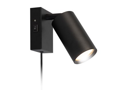 Solight nástěnná lampička CELE, 1x GU10, černá