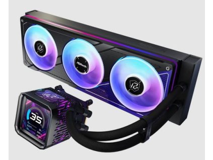 ASROCK PHANTOM GAMING 360 LCD komplet vodního chlazení CPU intel/AMD, LCD, ARGB (PG360 LCD BLACK)