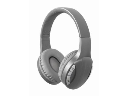 GEMBIRD Sluchátka BTHS-01, mikrofon, Bluetooth, stříbrné