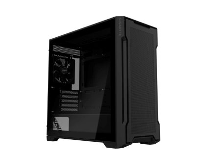 GIGABYTE case GB-C102G, Mid Tower, 2x USB3.0, Průhledná bočnice, 2x 120mm Fan, černá