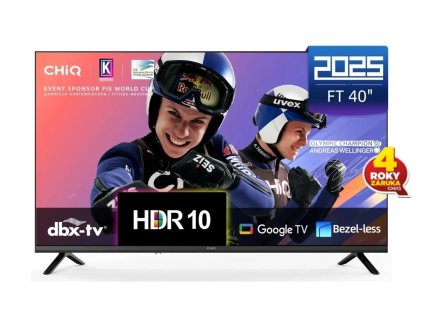 CHiQ L40FT TV 40", FHD, smart, Google TV, dbx-tv, Dolby Audio, Frameless