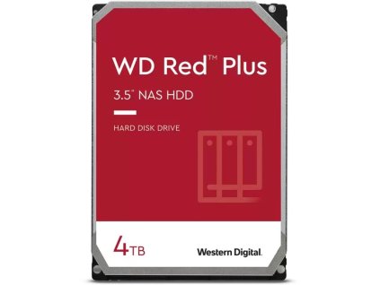 Disk Western Digital Red Plus 4TB, 3,5", SATA III, 256MB, 5400RPM