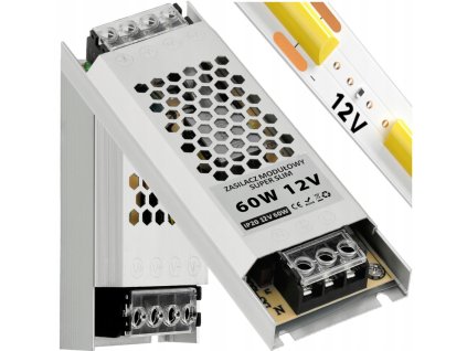 Super Slim LED modulární napájecí zdroj - 12V - 60W - 5A - IP20