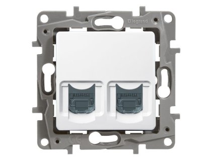 LEGRAND Zásuvka NILOÉ 664774 2XRJ45 cat.6 UTP bílá
