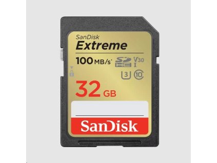SanDisk SDHC karta 32GB Extreme (100 MB/s Class 10, UHS-I U3 V30)