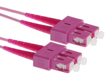 Patch kabel optický duplex SC-SC 50/125 MM, OM4, 2 m