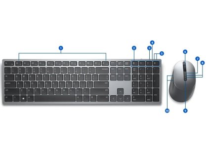 Dell Premier Multi-Device bezdrátová klávesnice a myš - KM7321W - CZ/SK