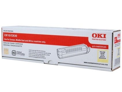 Toner OKI 44059105 do C810/830 (8 000 stránek), žlutý