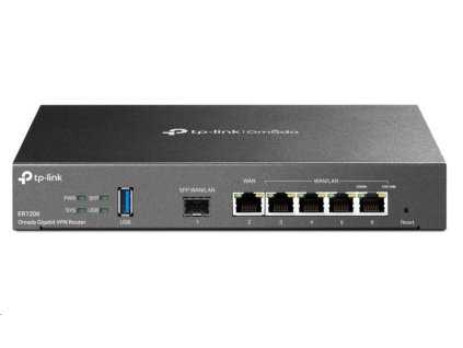 TP-Link ER7206 OMADA VPN router (1xSFP LAN/WAN,1xGbEWAN,4xGbELAN,USB3.0)