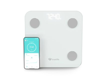 TrueLife FitScale W1 BT White - bioelektrická impedanční bluetooth váha