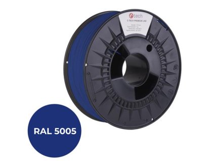 C-TECH tisková struna PREMIUM LINE ( filament ) , PLA, signální modrá, RAL5005, 1,75mm, 1kg