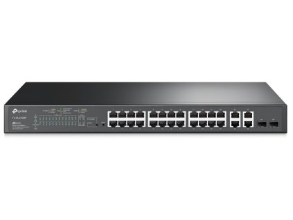 TP-Link TL-SL2428P JetStream Switch L2/L3/L4 QoS a IGMP 24x10/100 Mbps 2xSFP PoE+, OMADA SDN
