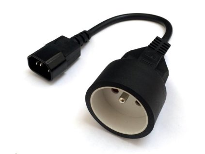 Redukce pro UPS (IEC320-C14) - FR zásuvka (CEE7/5), 30cm
