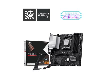 MSI PRO B840M-P WIFI6E/AM5/4x DDR5 UDIMM/mATX
