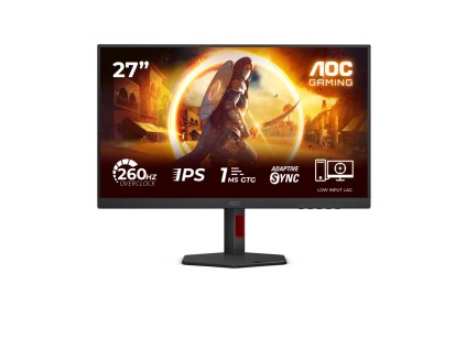 AOC LCD herní 27G4ZR 27" IPS/1920x1080@260Hz/0,3ms/300cd/2xHDMI/DP/Pivot/HAS/VESA