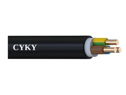 Silový instalační kabel pro pevné uložení CYKY-J 3x1,5, balení 100m