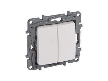 LEGRAND Vypínač NILOÉ 764508 č.1/0 dvojnásobnýbílá