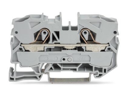 WAGO Svorka 2010-1201 2vodičová průchozí 10 mm² Vhodná pro aplikace Ex e II, šedá