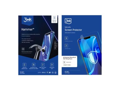 3mk All-Safe - AIO fólie Hammer Dry & Wet Fitting Phone, 25 ks