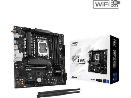 ASRock MB Sc LGA1851 B860M Pro-A WiFi, Intel B860, 4xDDR5, 1xDP, 1xHDMI, WiFi, mATX