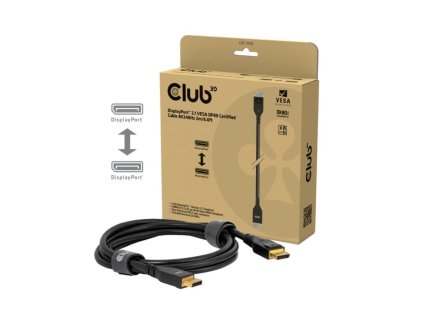 Club3D Kabel DisplayPort 2.1 na DisplayPort 2.1, VESA DP80, 8K240Hz/10K60Hz (M/M), 2m, černá