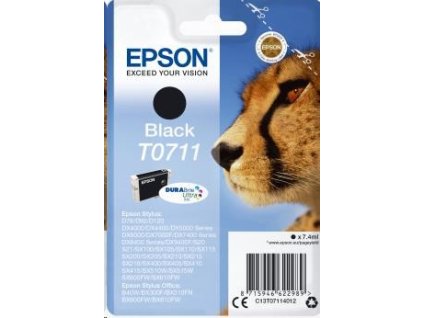 EPSON ink čer Singlepack Black T0711 DURABrite Ultra Ink (7,4 ml)