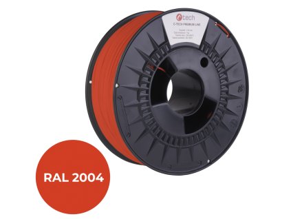 C-TECH tisková struna PREMIUM LINE ( filament ) , PETG, oranžová pravá, RAL2004, 1,75mm, 1kg