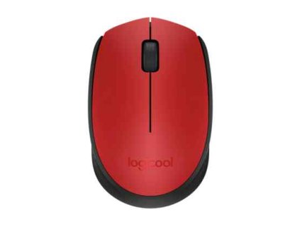 Logitech myš Wireless Mouse M171, optická, 2 tlačítka, červená, 1000dpi