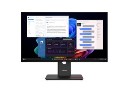 Lenovo LCD T27ud-40 27" 3840x2160 IPS/6ms/350 cd/m2/1500:1/HDMI/DP/3xUSB-A/3xUSB-C/RJ45/Pivot/Height Adj./Tilt/Swivel/VESA/černá