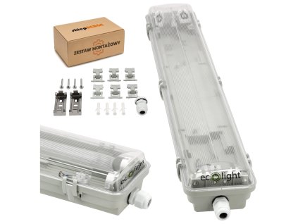 Hermetické svítidlo pro LED trubice 2x60cm