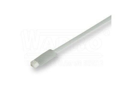 WAPRO Pásek vázací 200x4,5 s popisovacím štítkem bílá (100ks)