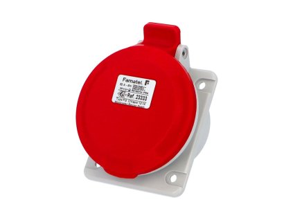 FAMATEL Zásuvka 32A/400V 5-pól IP44 vestavná šikmá