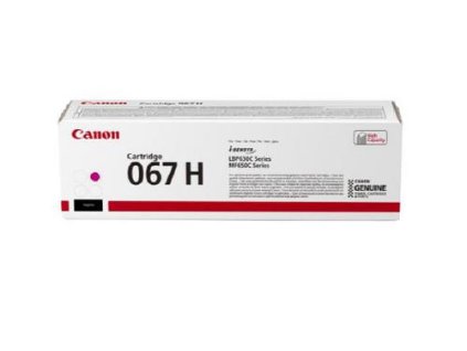 CANON CRG 067 H originální toner magenta pro LBP631Cdw, LBP633Cdw, MF651Cw, MF655Cdw, a MF657Cdw.